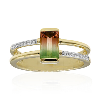 Bague en or et Tourmaline multicolore