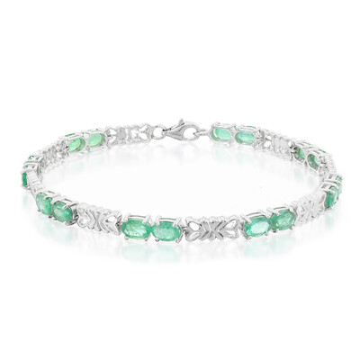 Bracelet en argent et Emeraude de Zambie