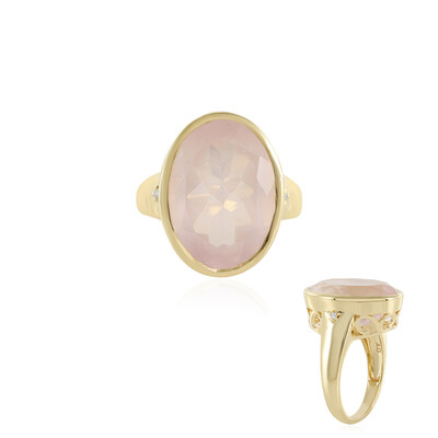 Bague en argent et Quartz rose