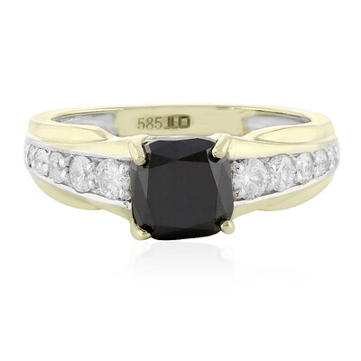 Bague en or et Diamant noir