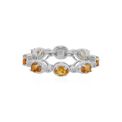 Bague en argent et Citrine