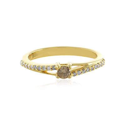 Bague en argent et Diamant champagne I4