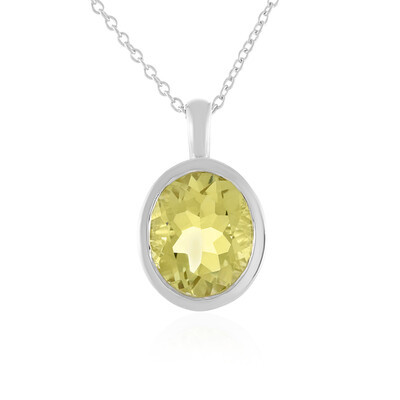 Collier en argent et Quartz citron