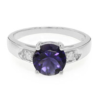 Bague en argent et Iolite de Ceylan