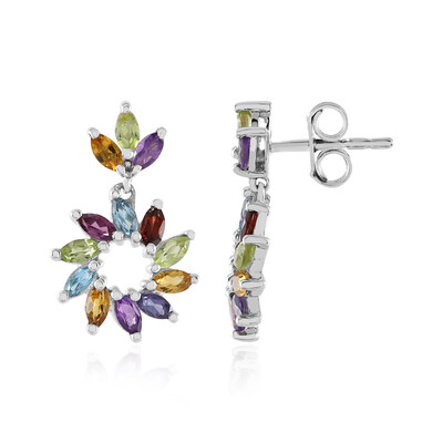 Boucles d'oreilles en argent et Citrine