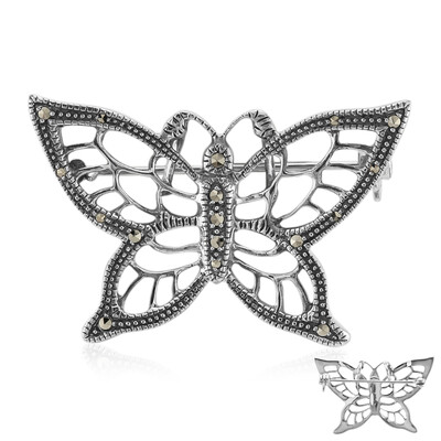 Broche en argent et Marcassite (Annette classic)