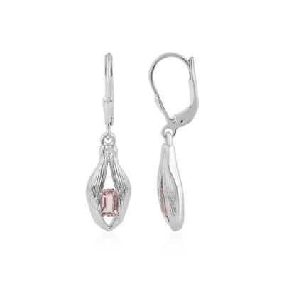 Boucles d'oreilles en argent et Tourmaline rose (SAELOCANA)