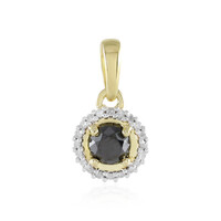 Pendentif en argent et Diamant noir