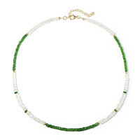 Collier en argent et Diopside de Russie