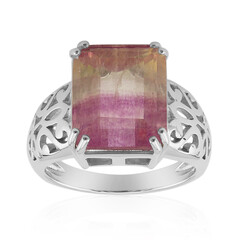 Bague en argent et Fluorite multicolore (Pallanova)