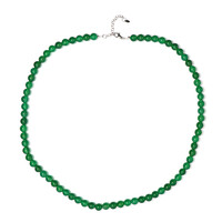 Collier en argent et Onyx vert