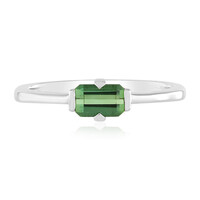 Bague en argent et Tourmaline verte de Benedito