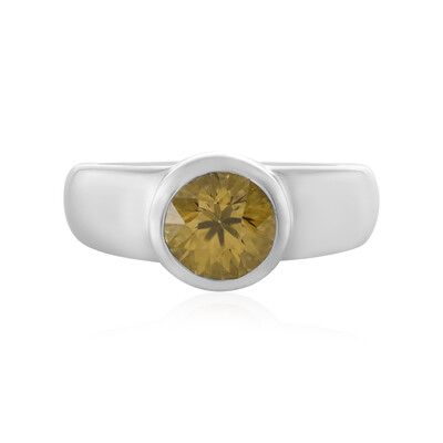 Bague en argent et Zircon jaune