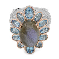 Bague en argent et Labradorite (Dallas Prince Designs)