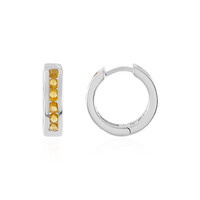 Boucles d'oreilles en argent et Citrine