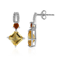 Boucles d'oreilles en argent et Citrine