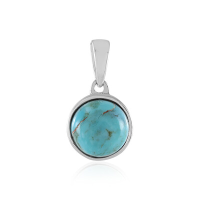 Pendentif en argent et Turquoise bleue de Mohavie