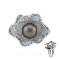 Bague en argent et Perle de culture d'eau douce (TPC)