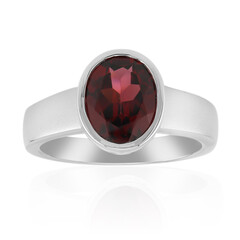 Bague en argent et Rhodolite de la Vallée du Rift (Pallanova)