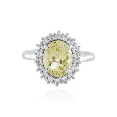 Bague en argent et Quartz citron