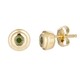 Boucles d'oreilles en argent et Diamant vert