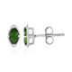 Boucles d'oreilles en argent et Diopside de Russie