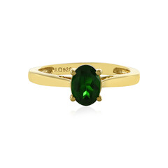 Bague en argent et Diopside de Russie