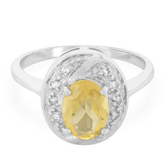 Bague en argent et Citrine