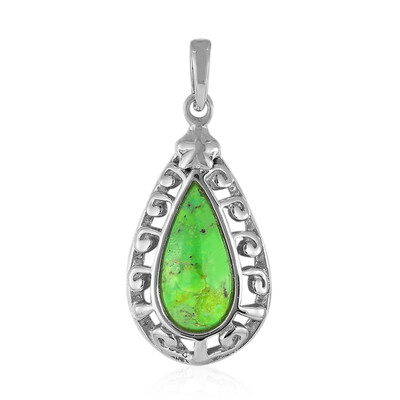 Pendentif en argent et Turquoise verte de Kingman (Art of Nature)