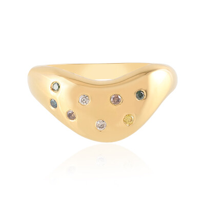 Bague en argent et Diamant jaune I2