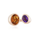 Bague en argent et Citrine brandy (KM by Juwelo)