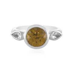 Bague en argent et Zircon jaune