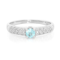 Bague en argent et Apatite bleue