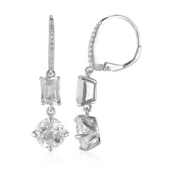 Boucles d'oreilles en argent et Topaze blanche