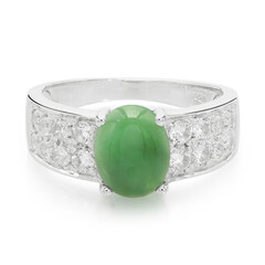 Bague en argent et Chrysoprase impériale