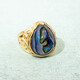 Bague en argent et Coquillage d'Abalone (Art of Nature)