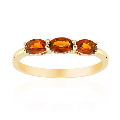 Bague en argent et Citrine Madère