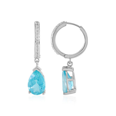 Boucles d'oreilles en argent et Topaze Paraiba