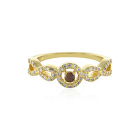 Bague en argent et Diamant cognac I3