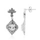 Boucles d'oreilles en argent et Topaze blanche