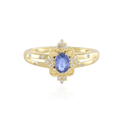 Bague en argent et Saphir bleu de Ceylan non chauffé