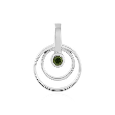 Pendentif en argent et Zircon vert (MONOSONO COLLECTION)