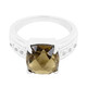 Bague en argent et Quartz cognac