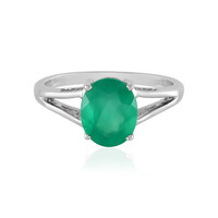 Bague en argent et Onyx vert