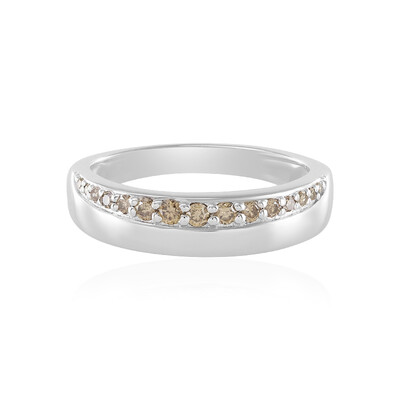 Bague en argent et Diamant champagne I2