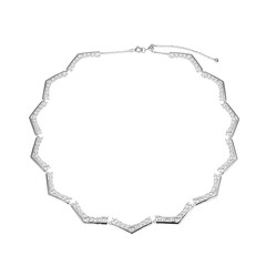 Collier en argent et Zircon(Adela Silber)