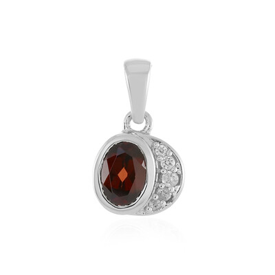 Pendentif en argent et Zircon framboise