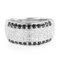 Bague en argent et Spinelle noir