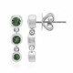 Boucles d'oreilles en argent et Grenat Tsavorite du Kenya (Pallanova)