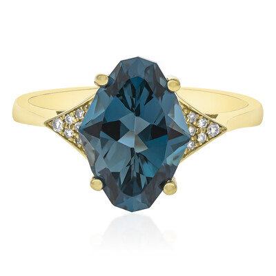 Bague en or et Topaze bleu de Londres